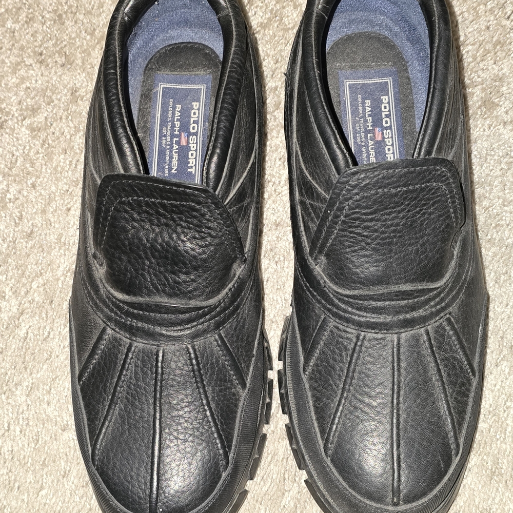Polo by Ralph Lauren Men's Black Leather Shoes